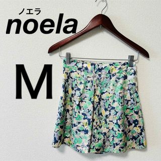 ノエラ(Noela)の【週末セール】ノエラ　キュロットスカート　花柄　ブルー×グリーン　Mサイズ(キュロット)