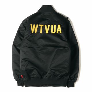 ダブルタップス(W)taps)のWTAPS ダブルタップス ジャケット サイズ:S WTVUAワッペン チームジャケット サテンスタジャン TEAM JK ブラック 黒 アウター ブルゾン ジャンパー 上着【メンズ】【中古】(スタジャン)