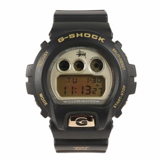 ステューシー(STUSSY)のSTUSSY ステューシー 25周年記念 CASIO G-SHOCK DW-6900 STS-9JR 腕時計 ウォッチ ブラック 黒 カシオ ジーショック コラボ アイテム【メンズ】【中古】(その他)