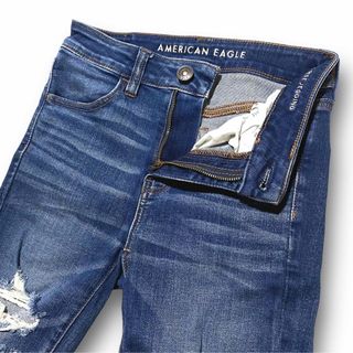 アメリカンイーグル(American Eagle)のアメリカンイーグル ハイライズジェギング ダメージ加工 ストレッチ(デニム/ジーンズ)