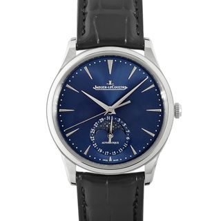 ジャガールクルト(Jaeger-LeCoultre)のジャガールクルト JAEGER LECOULTRE Q1368480 マスターウルトラスリム ムーン 腕時計 自動巻 ブルー デイト ムーンフェイズ メンズ【中古】(腕時計(アナログ))