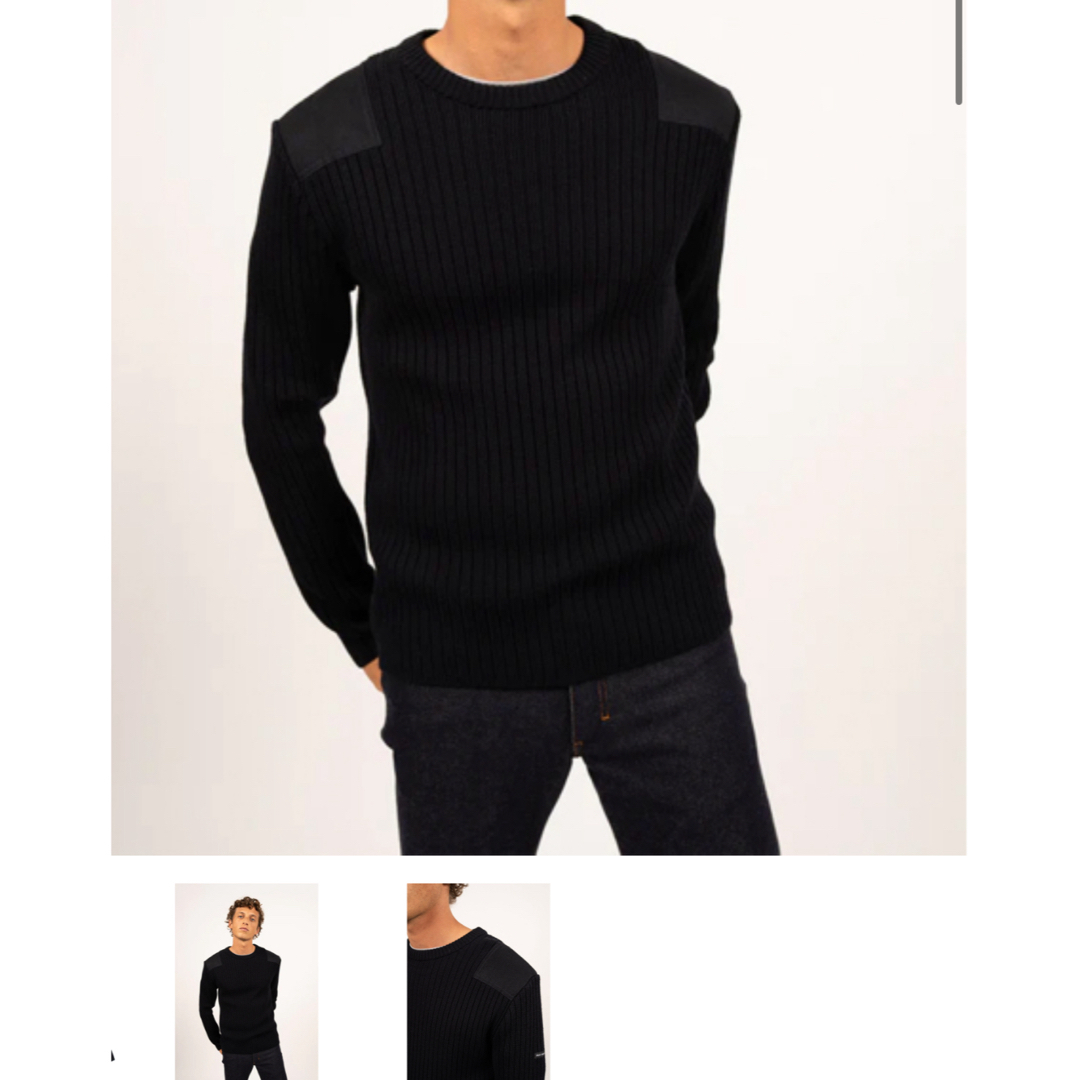 SAINT JAMES(セントジェームス)の新品未使用セントジェームス　ミリタリーデザインセーター　メンズ メンズのトップス(ニット/セーター)の商品写真