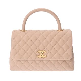 シャネル(CHANEL)のシャネル マトラッセ トップハンドル 29 2WAYバッグ ベージュ(ハンドバッグ)