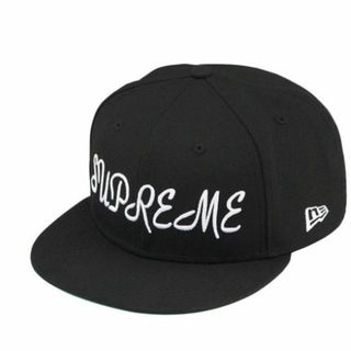 シュプリーム(Supreme)の新品未開封【黒・7 3/4】Script New Era supreme(キャップ)