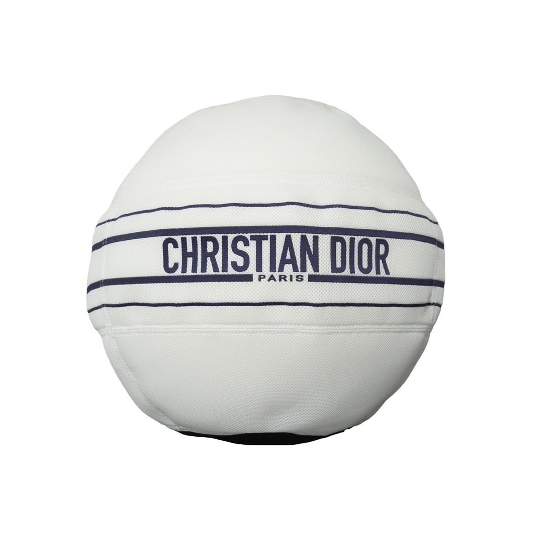 Christian Dior(クリスチャンディオール)のChristian Dior クリスチャンディオール TECHNOGYM FOR DIOR バランスボール 限定エディション ホワイト 中古 60168 インテリア/住まい/日用品のインテリア小物(その他)の商品写真