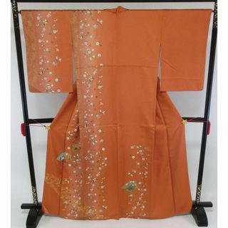 特価品 新品 丹後ちりめん 日本の絹 大柄 小紋 美しい着物 呉服 和装 コート素材正絹