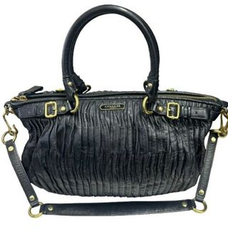 コーチ(COACH)のCOACH コーチ 2Way ハンドバッグ マディソン ギャザード ソフィア F28541 ブラック レザー レディースバッグ 【中古】 12402K128(ハンドバッグ)