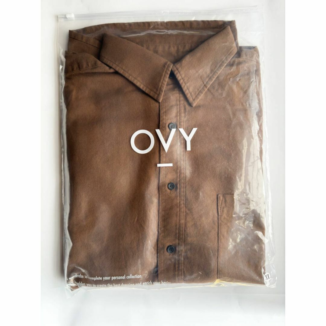 新品 XL OVY Soft Flannel Wide Shirts Brown 新品 XL OVY Soft Flannel Wide Shirts Brown