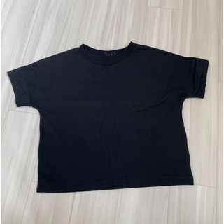 ニシマツヤ(西松屋)のキッズワイドシルエットtシャツ110cmブラック(Tシャツ/カットソー)