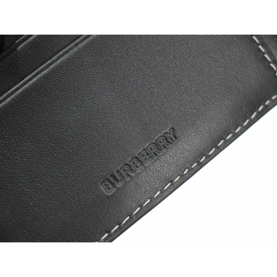 BURBERRY(バーバリー)の【箱・布袋あり】BURBERRY　バーバリー　二つ折り札入れ　ブラック　ブラウン　レザー　ノバチェック　メンズ　ギフト　プレゼント包装可【中古】松山久万ノ台店 メンズのファッション小物(折り財布)の商品写真