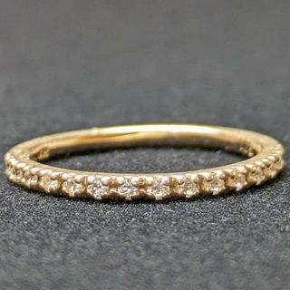 美品  リング 指輪 K14 サファイア0.56ct ダイヤ レディース 15号