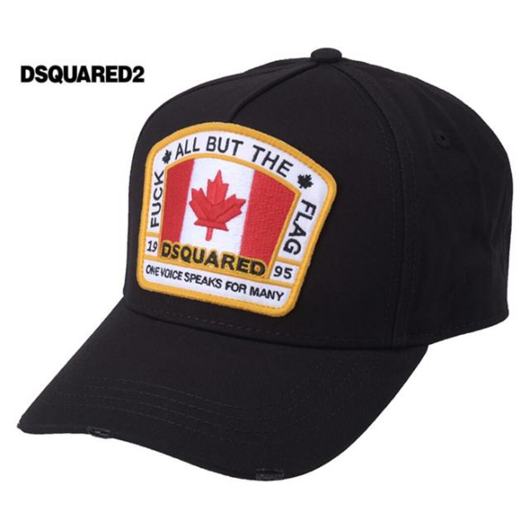 DSQUARED2(ディースクエアード)のDSQUARED2 ディースクエアード PATCH BASEBALL CAPS ベースボールキャップ BCM4011 05C00001 2124 ブラック 黒 ブラック メンズの帽子(キャップ)の商品写真