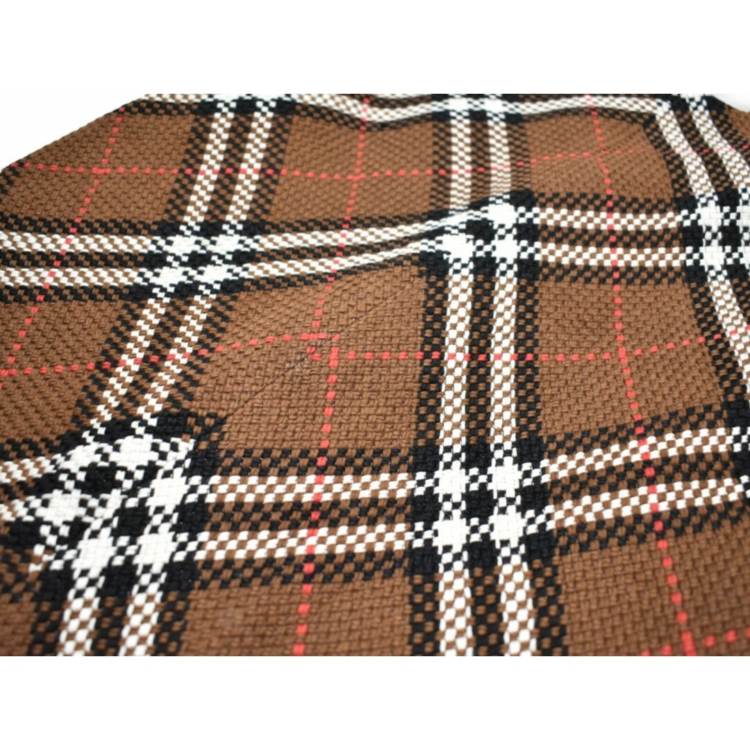 BURBERRY(バーバリー)のBURBERRY　バーバリー　チェックミドル丈スカート　ブラウン系　秋冬　綿　レディース　ギフト　プレゼント包装可　【中古】　松山久万ノ台店 レディースのスカート(その他)の商品写真