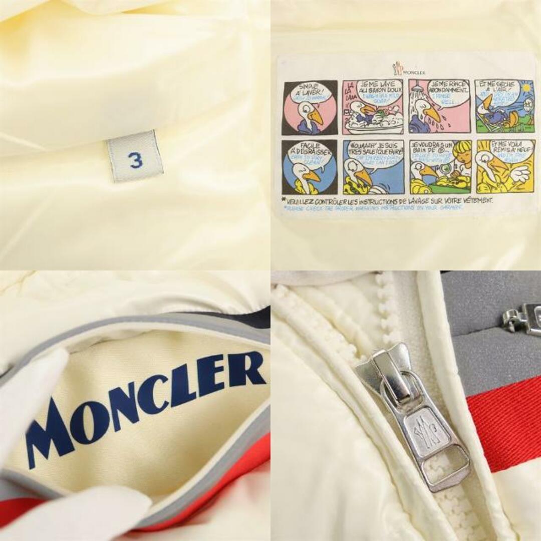 MONCLER(モンクレール)のモンクレール ダウンベスト PARPAILLON C0604 中古 メンズ サイズ3 ホワイト MONCLER 【中古】 | ジャケット ブランド ファッション 服 アウター 秋冬 シンプル 白 ABランク メンズのジャケット/アウター(ダウンベスト)の商品写真