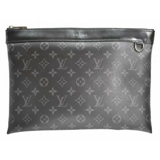 ルイヴィトン(LOUIS VUITTON)の【箱あり】LOUIS　VUITTON　ルイヴィトン　ポシェット・ディスカバリー　M62291　モノグラム・エクリプス　グレー　コーティングキャンバス クラッチバッグ　シンプル　メンズ　ギフト　プレゼント包装 【中古】松山久万ノ台店(セカンドバッグ/クラッチバッグ)