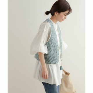 【NATURAL】コットンリバーシブルキルティングベスト