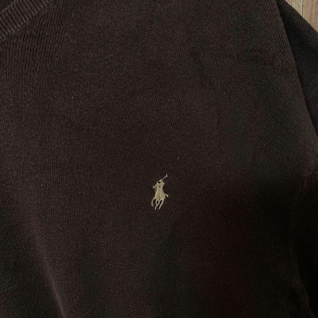 POLO RALPH LAUREN(ポロラルフローレン)のラルフローレン メンズ セーター ブラウン 2XL ニット 古着 90s 長袖 メンズのトップス(ニット/セーター)の商品写真