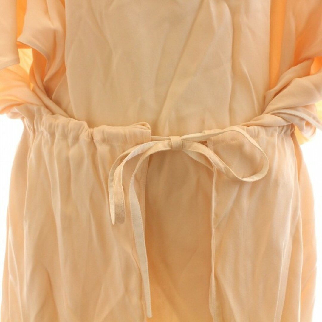 Chloe(クロエ)のクロエ ワンピース ドレス シフォン ウエストリボン 34 XS ピンクベージュ レディースのワンピース(ひざ丈ワンピース)の商品写真