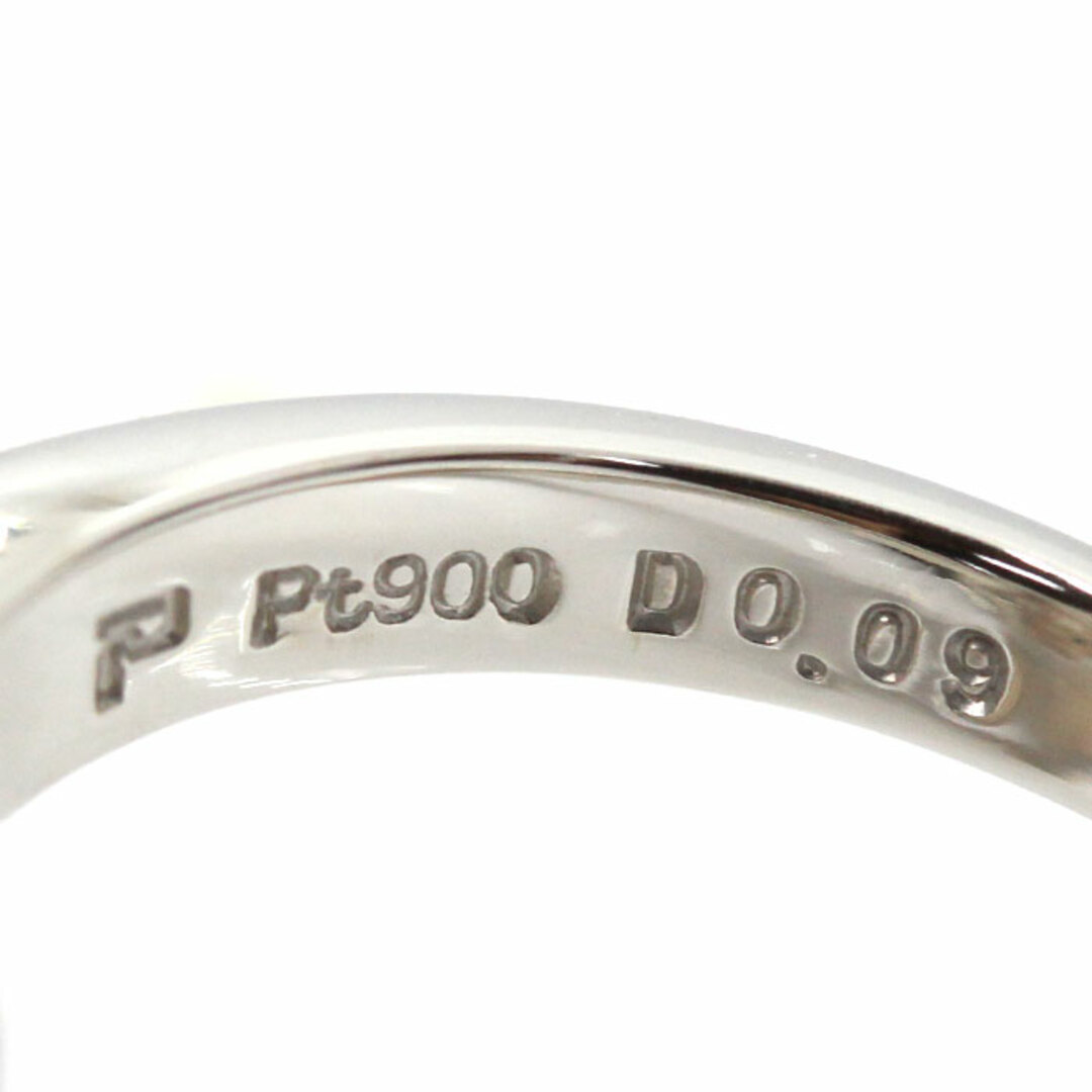 POLA(ポーラ)のPOLA ポーラ Pt900プラチナ リング・指輪 ダイヤモンド0.09ct パール約5.2～6.7mm 16号 12.9g レディース【中古】【美品】 レディースのアクセサリー(リング(指輪))の商品写真