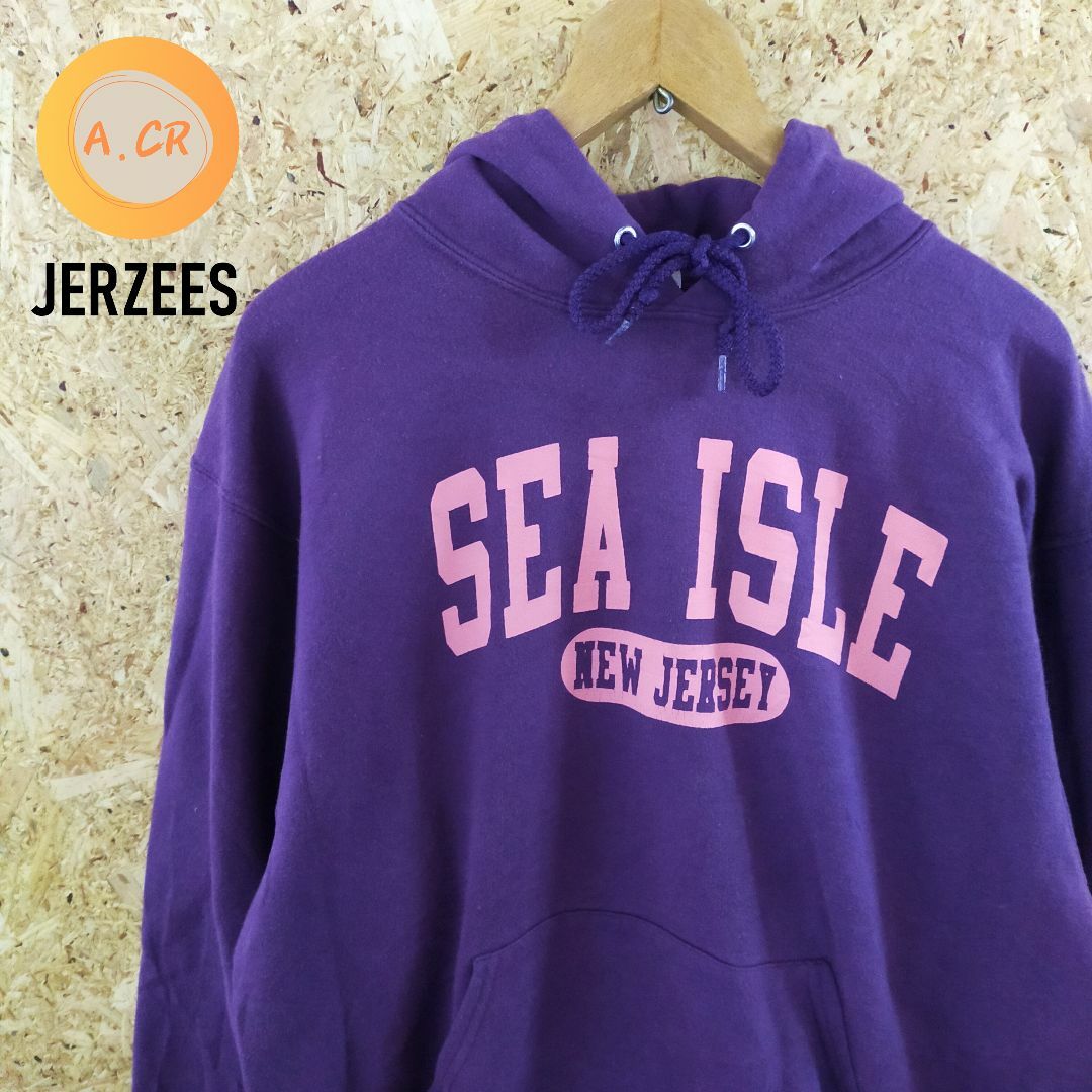 JERZEES(ジャージーズ)のJERZEES SEA ISLE NEW JERSEY Hoodie Lサイズ メンズのトップス(パーカー)の商品写真