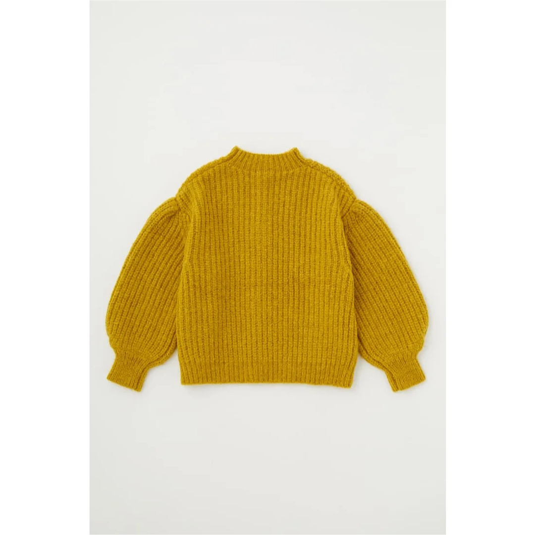 moussy(マウジー)のTUCK SLEEVE KNIT カーディガン YEL レディースのトップス(カーディガン)の商品写真