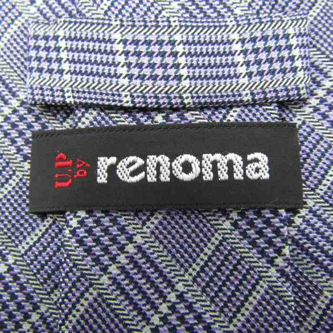 RENOMA(レノマ)のレノマ ブランド ネクタイ シルク チェック柄 メンズ ネイビー renoma メンズのファッション小物(ネクタイ)の商品写真