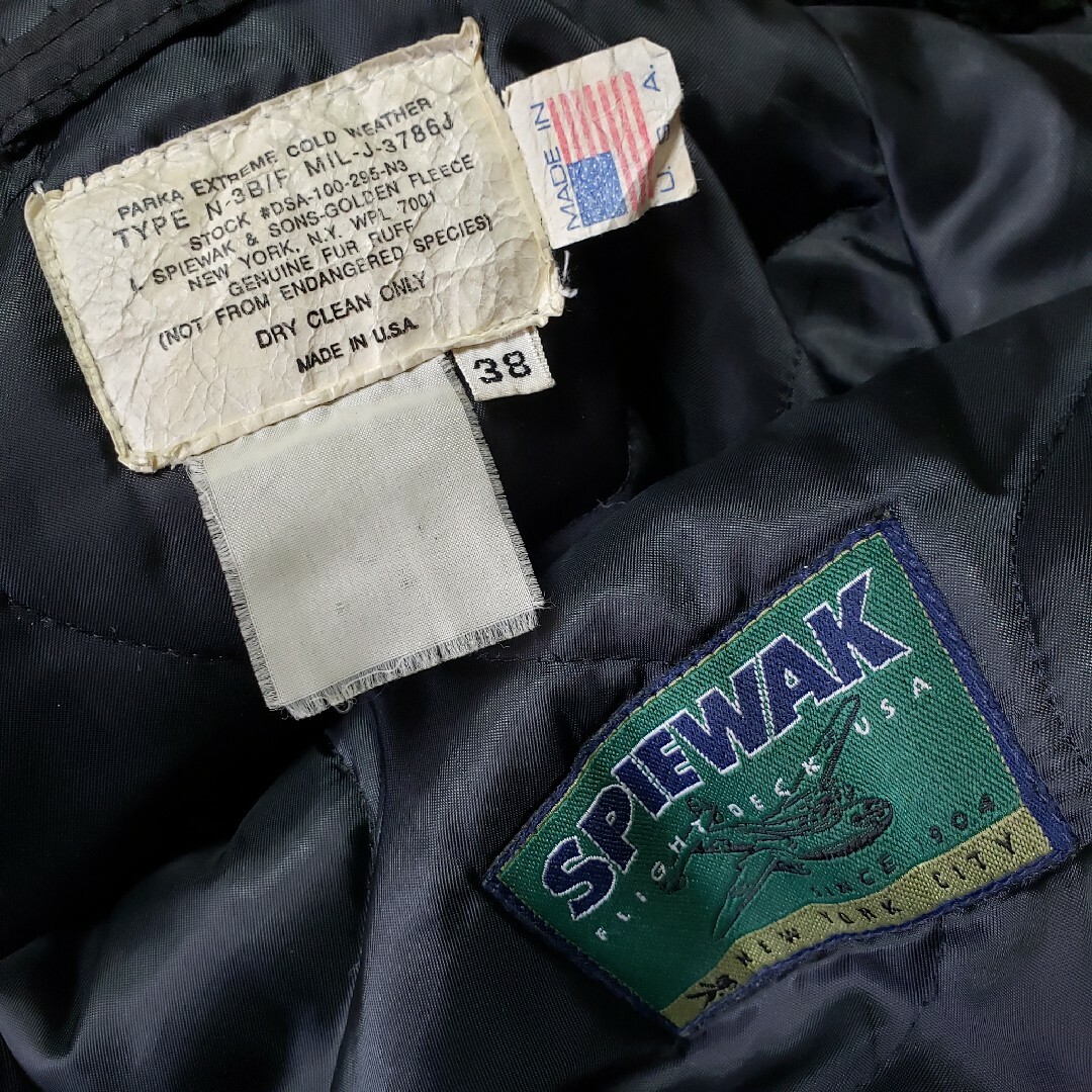 SPIEWAK(スピーワック)のSPIEWAK スピーワック N-3B 米国製 セージグリーン 38(Mサイズ メンズのジャケット/アウター(フライトジャケット)の商品写真