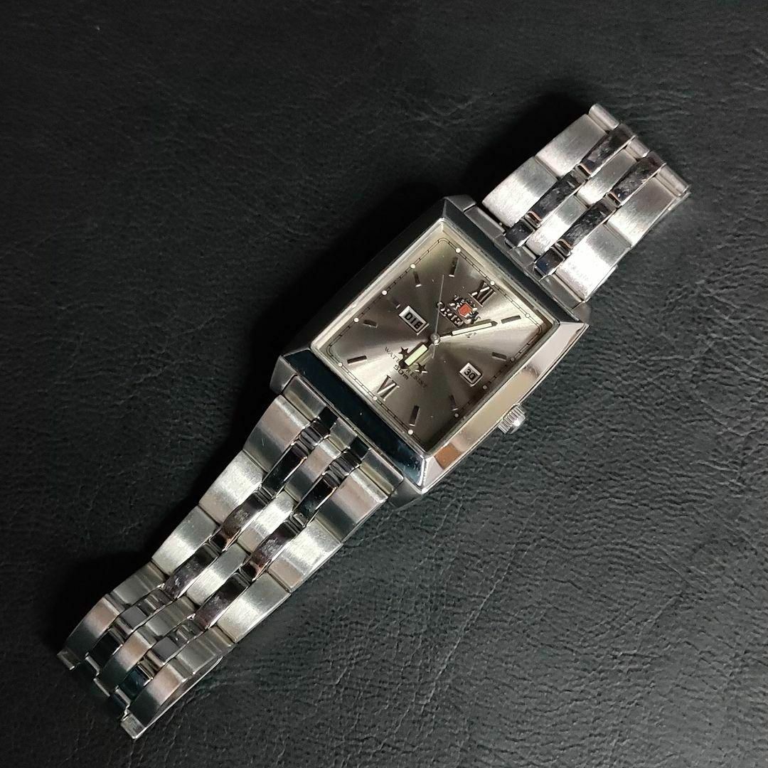 ORIENT(オリエント)の美品【稼働品】ORIENT　オリエントスリースター　グレー　シルバー　自動巻き メンズの時計(腕時計(アナログ))の商品写真