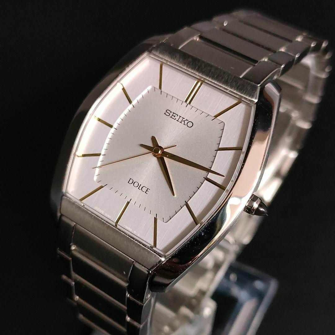 SEIKO(セイコー)の極美品【稼働品】SEIKOセイコードルチェ　トノー　ホワイト　シルバー　クォーツ メンズの時計(腕時計(アナログ))の商品写真