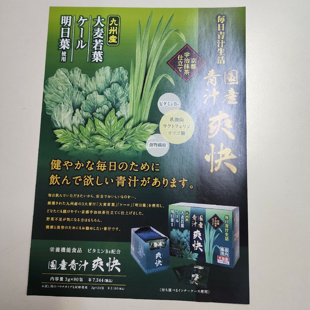 青汁24袋　京都宇治抹茶仕立て　乳酸菌　ラクトフェリン　オリゴ糖　食物繊維 食品/飲料/酒の健康食品(青汁/ケール加工食品)の商品写真