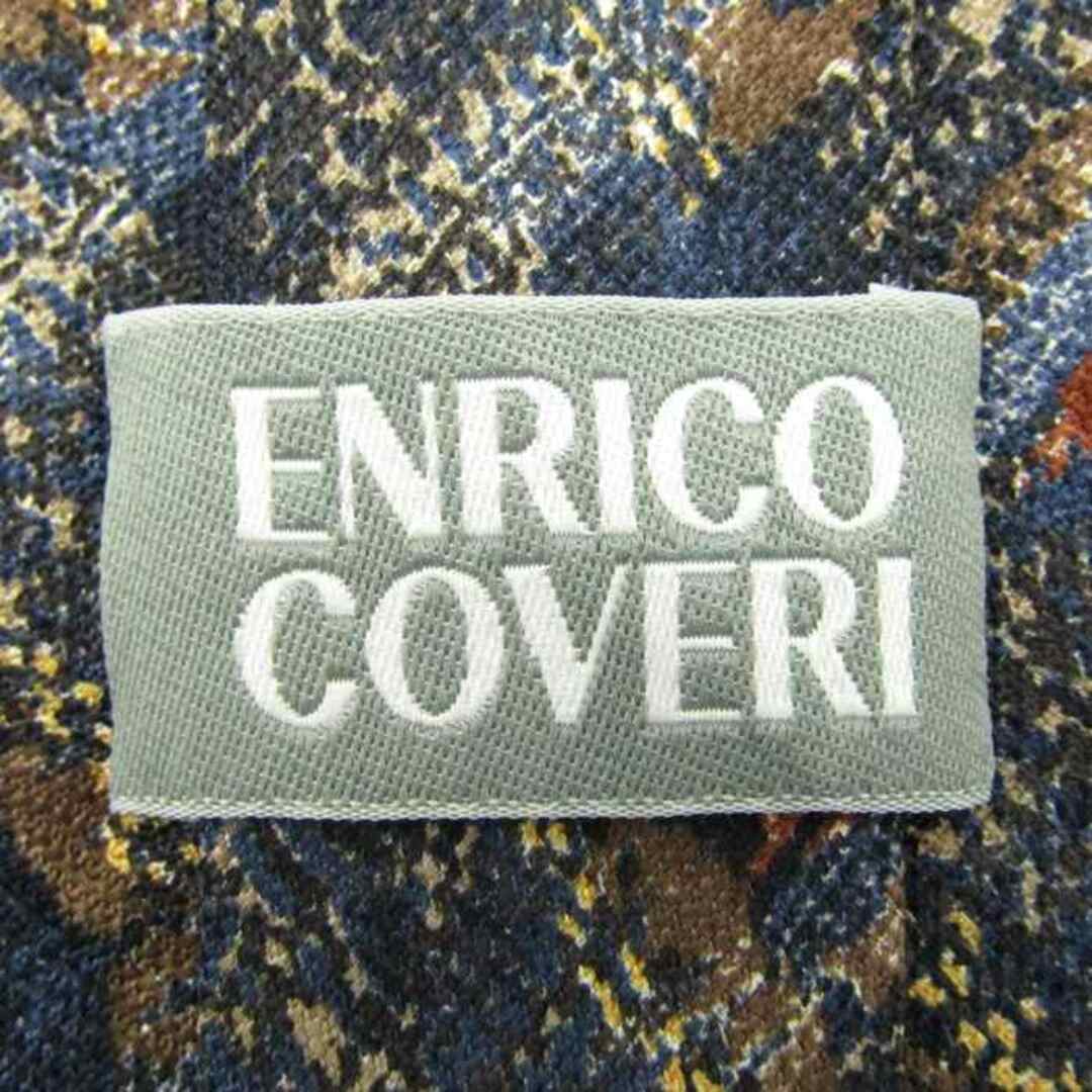 ENRICO COVERI(エンリココベリ)のエンリコ・コベリ ブランド ネクタイ シルク 格子柄 チェック柄 メンズ ネイビー Enrico Coveri メンズのファッション小物(ネクタイ)の商品写真