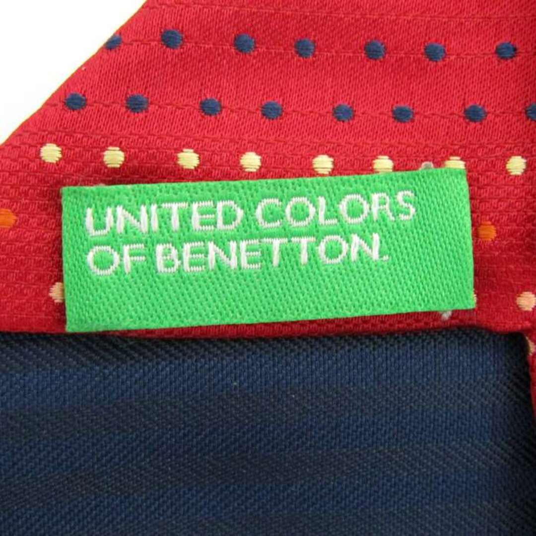 BENETTON(ベネトン)のベネトン ブランド ネクタイ シルク ドット柄 メンズ レッド BENETTON メンズのファッション小物(ネクタイ)の商品写真