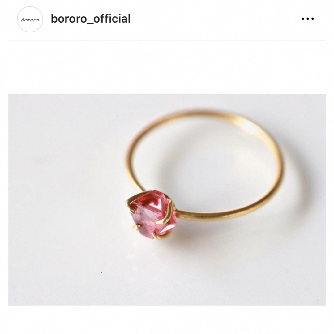 bororo K18YG Spinel Crystal Gemring レディースのアクセサリー(リング(指輪))の商品写真