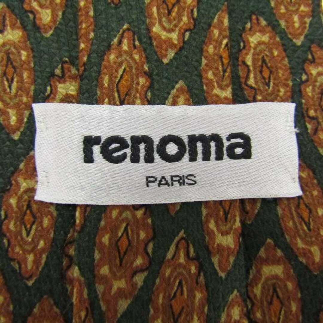RENOMA(レノマ)のレノマ ブランド ネクタイ シルク 小紋柄 総柄 ハンドメイド メンズ グリーン renoma メンズのファッション小物(ネクタイ)の商品写真