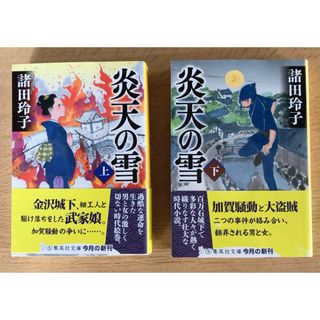 シュウエイシャ(集英社)の炎天の雪　上下セット　諸田　玲子著(文学/小説)