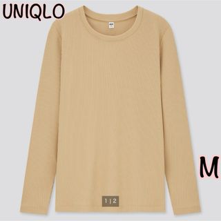 ユニクロ(UNIQLO)のUNIQLO/リブクルーネックT（長袖）(Tシャツ(長袖/七分))