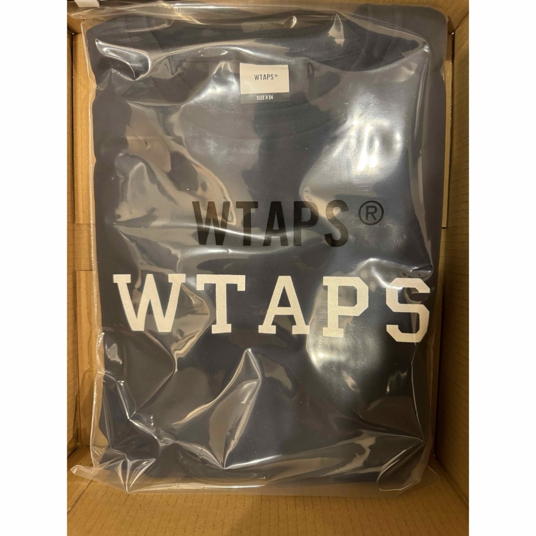 W)taps(ダブルタップス)のWTAPS COLLEGE / LS / COTTON  NAVY XL メンズのトップス(Tシャツ/カットソー(七分/長袖))の商品写真