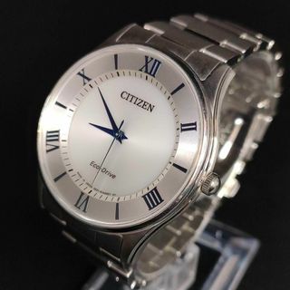 シチズン(CITIZEN)の極美品【稼働品】CITIZEN　シチズン　ホワイト　ブルー　シルバー　ソーラー(腕時計(アナログ))