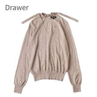 神崎恵さん着用★Drawerカシミヤシルク18Gクルーネックニット2