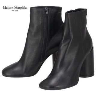 Maison Margiela メゾン マルジェラ Stivaletto S40WU0183 P2809 T8013 レディース アンクルブーツ ショートブーツ ブーツ ブラック 黒 ヒール ラウンドトゥ(mgl0054) -(ブーツ)