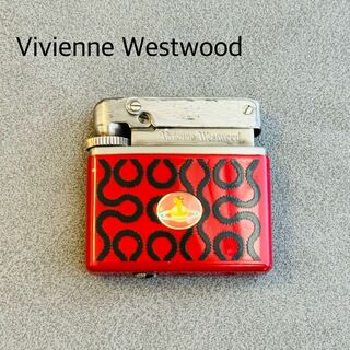 ヴィヴィアンウエストウッド(Vivienne Westwood)のVivienne Westwood ヴィンテージ ガスライター スクイグル柄 赤(タバコグッズ)