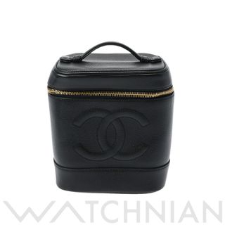 シャネル(CHANEL)の中古 シャネル CHANEL A01998 6番台 レディース ハンドバッグ ブラック /ゴールド金具 キャビアスキン(ハンドバッグ)