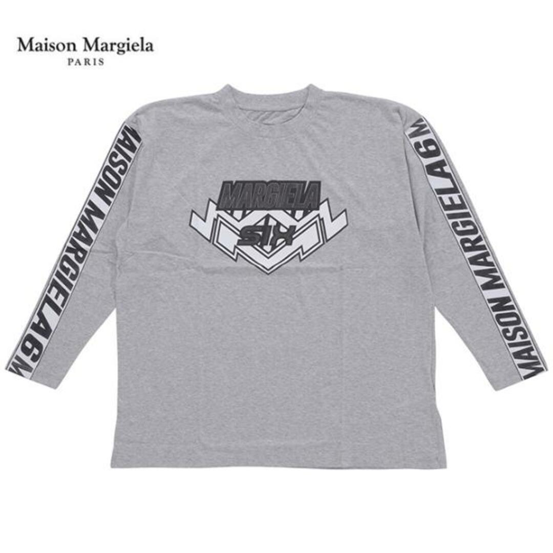 MM6(エムエムシックス)のMM6 Maison Margiela メゾン マルジェラ エムエムシックス T-Shirt S52GC0186 S23588 858M Tシャツ 長袖 レディース プリント ロゴ ロンT mgl0143 グレー レディースのトップス(Tシャツ(長袖/七分))の商品写真