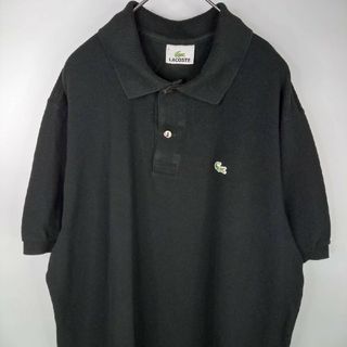 LACOSTE - コムドット ゆうた 着用 LACOSTE ポロシャツ 黒の通販｜ラクマ