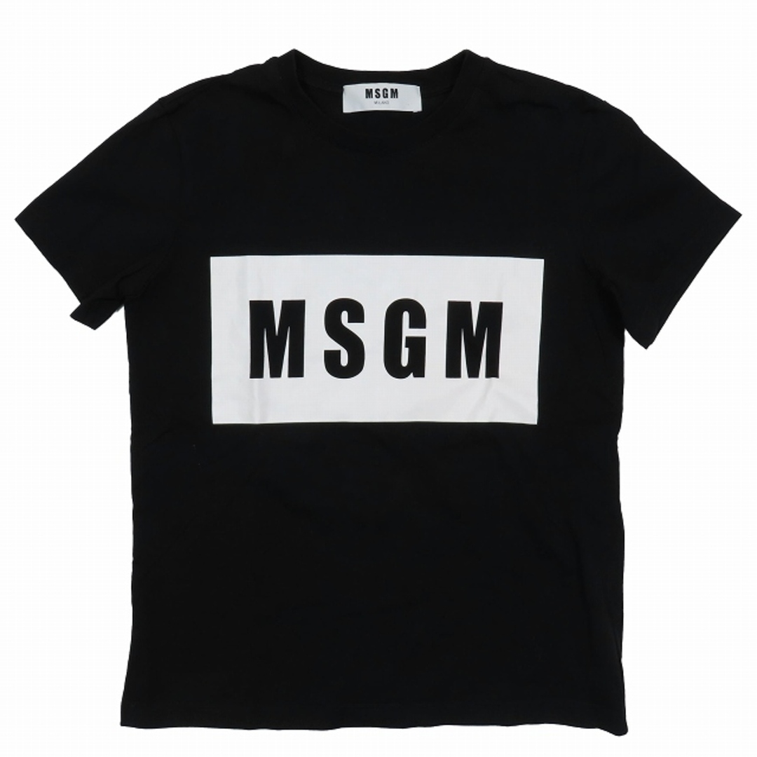 MSGM(エムエスジイエム)のMSGM PANEL T-SHIRT ボックスロゴ 半袖Tシャツ 黒 レディースのトップス(Tシャツ(半袖/袖なし))の商品写真