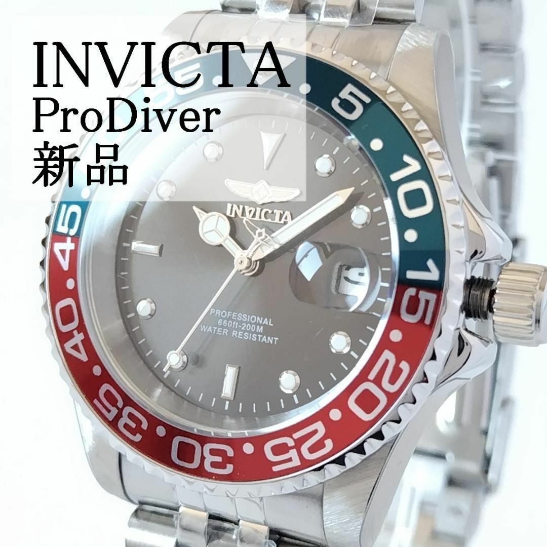 INVICTA(インビクタ)のペプシ美しいメンズ腕時計インヴィクタ小さめ新品かっこいいブラック/レッド/ブルー メンズの時計(腕時計(アナログ))の商品写真