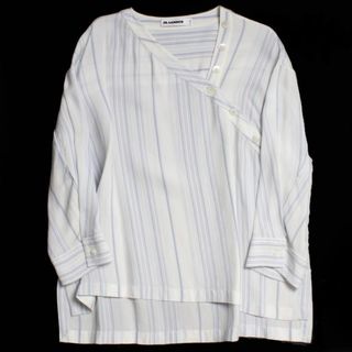 ジルサンダー(Jil Sander)のJIL SANDER ストライプ ブラウス リゾートコレクション アシンメトリー(シャツ/ブラウス(長袖/七分))