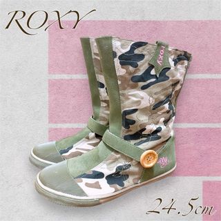 ロキシー(Roxy)の[ROXY] 迷彩柄ブーツ　24.5cm(ブーツ)