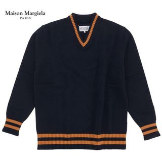 Maison Margiela メゾン マルジェラ Midnight blue wool sweater S50HA1027 S17834 511F ニット セーター mgl0194 ネイビー(ニット/セーター)