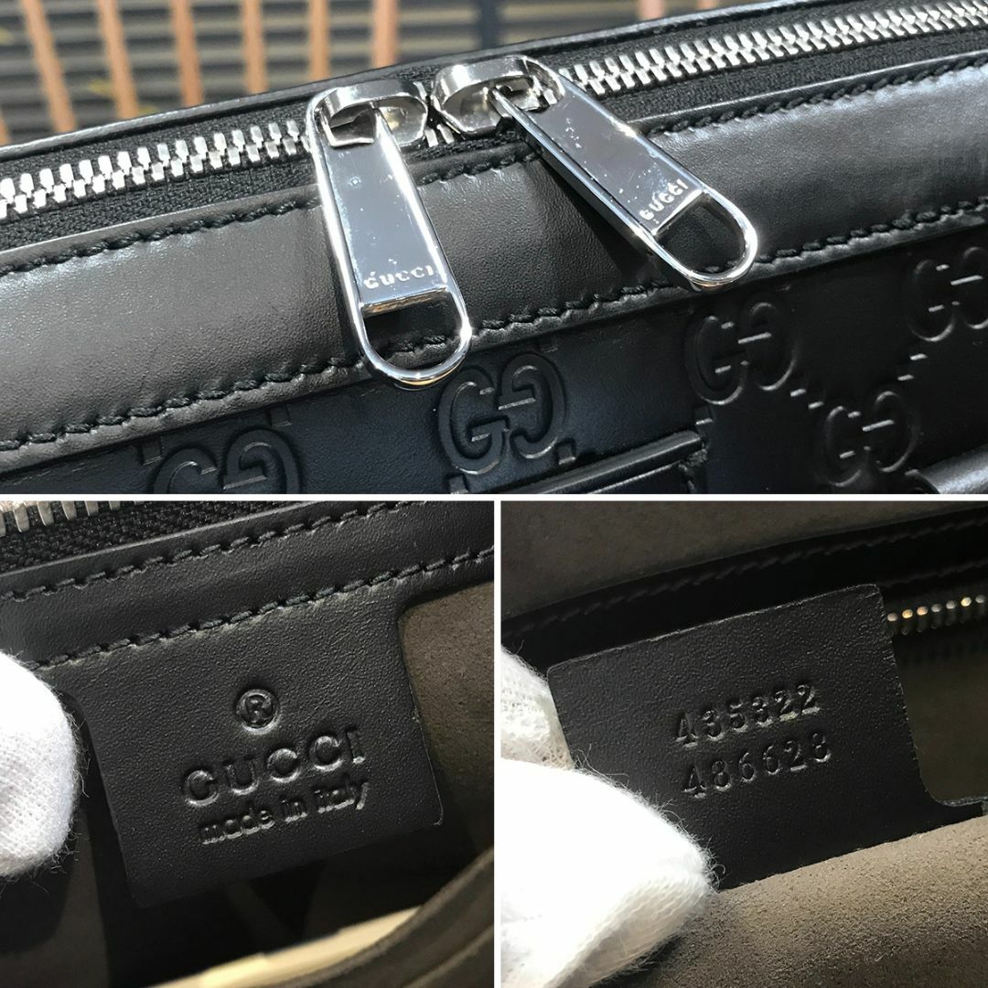 Gucci(グッチ)の新品未使用 グッチ グッチシマ ビジネスバッグ ブリーフケース ブラック 黒 メンズのバッグ(ビジネスバッグ)の商品写真